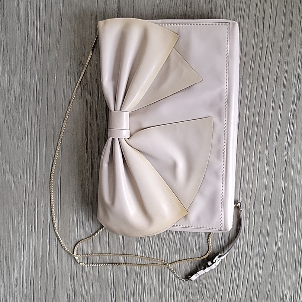 Valentino Lucca Bow Clutch, Blush